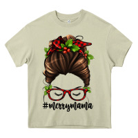 Mossy christmas merry mama Heavy Core Tee - Jasminsmagicworld