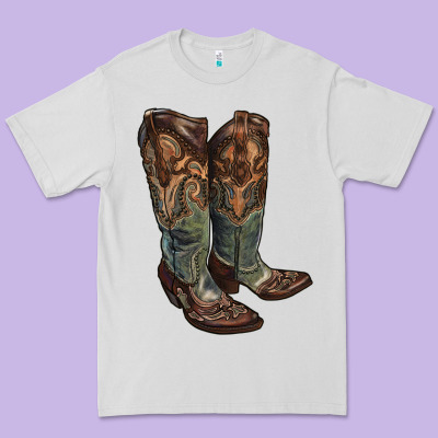 Cowgirl Boots Premium Tee Designed By Ranaportraitstore