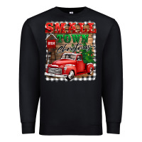 Black small town christmas Premium Sweatshirt - BarkalooDesign