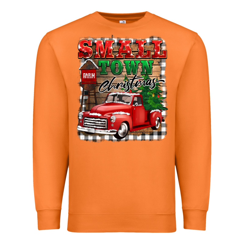 Small Town Christmas Premium Sweatshirt by BarkalooDesign | Teevron