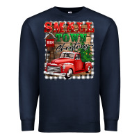Navy small town christmas Premium Sweatshirt - BarkalooDesign
