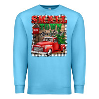 Ocean Blue small town christmas Premium Sweatshirt - BarkalooDesign