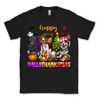 Black happy hallothanksmas dogs Classic Tee - texasbilliewilder