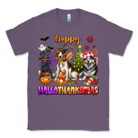 Lavender happy hallothanksmas dogs Classic Tee - texasbilliewilder