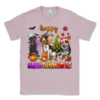 Lilac happy hallothanksmas dogs Classic Tee - texasbilliewilder