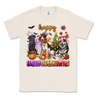 Natural happy hallothanksmas dogs Classic Tee - texasbilliewilder