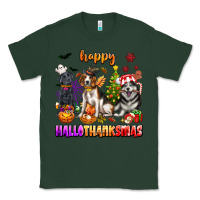 Sports Green happy hallothanksmas dogs Classic Tee - texasbilliewilder