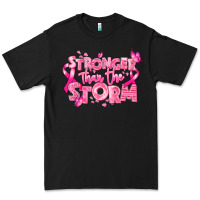Black stronger than the storm breast cancer Premium Tee - RanaPortraitStore