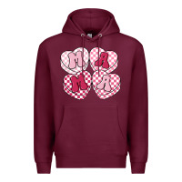 Burgundy mama candy hearts Premium Hoodie - LillyAllenDesigns