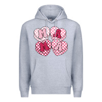 Heather Grey mama candy hearts Premium Hoodie - LillyAllenDesigns