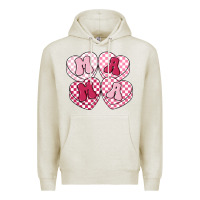 Oatmeal Heather mama candy hearts Premium Hoodie - LillyAllenDesigns