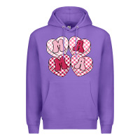 Purple mama candy hearts Premium Hoodie - LillyAllenDesigns