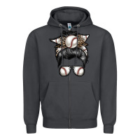 Smoke baseball mom Zipper Hoodie - RacoonDesign