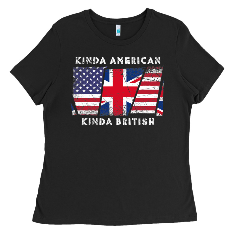 Kinda American Kinda British  Dual Citizenship Ladies Tee by trangStudio | Teevron