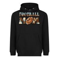 Black football mom football smiley face Heavyweight Hoodie - BarkalooDesign