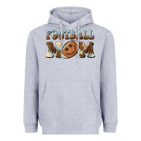 Heather Grey football mom football smiley face Heavyweight Hoodie - BarkalooDesign