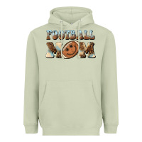 Football Mom Football Smiley Face Heavyweight Hoodie | Teevron