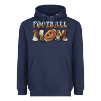 Navy football mom football smiley face Heavyweight Hoodie - BarkalooDesign