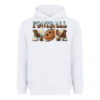 White football mom football smiley face Heavyweight Hoodie - BarkalooDesign