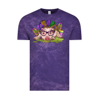 Cloud Purple mardi gras pig Vintage Tee - CowGirlArtShop