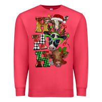 Cardinal Christmas ho ho ho cow Premium Sweatshirt - BarkalooDesign