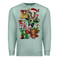 Seafoam Christmas ho ho ho cow Premium Sweatshirt - BarkalooDesign