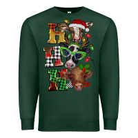 Sports Green Christmas ho ho ho cow Premium Sweatshirt - BarkalooDesign
