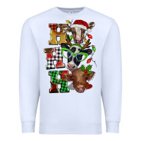 White Christmas ho ho ho cow Premium Sweatshirt - BarkalooDesign