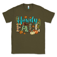Army Green Western howdy Fall Classic Tee - NancyCooperArtShop