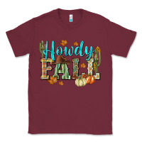 Burgundy Western howdy Fall Classic Tee - NancyCooperArtShop
