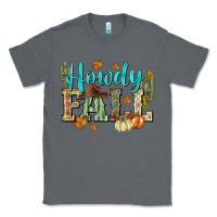 Charcoal Heather Western howdy Fall Classic Tee - NancyCooperArtShop
