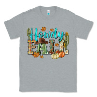 Heather Grey Western howdy Fall Classic Tee - NancyCooperArtShop