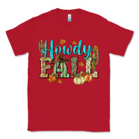 Red Western howdy Fall Classic Tee - NancyCooperArtShop