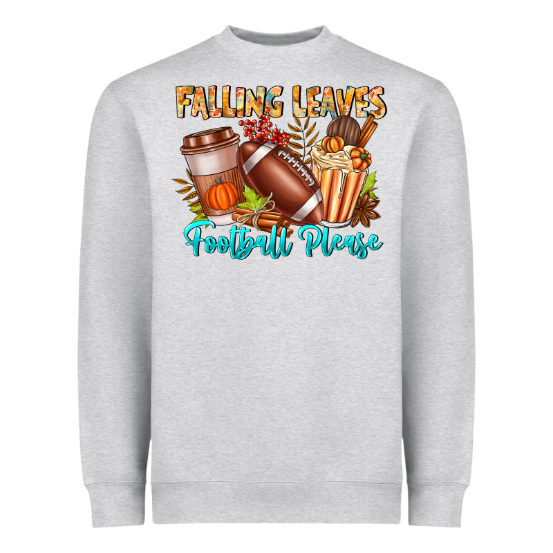 Falling Leaves Football Please Heavyweight Sweatshirt by CowhideDigitalArt | Teevron