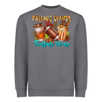 Storm Falling Leaves Football Please Heavyweight Sweatshirt - CowhideDigitalArt