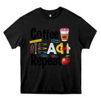 Black coffee teach repeat Heavy Core Tee - BarkalooDesign