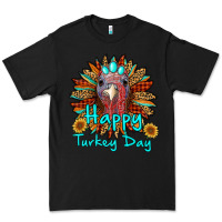 Black happy turkey day sunflower Premium Tee - RanaPortraitStore