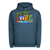 Pigment Midnight Navy love puerto rico Urban Hoodie - AdoDesignShop