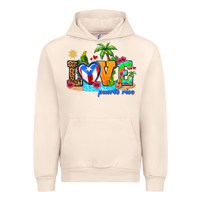 Love Puerto Rico Urban Hoodie by AdoDesignShop | Teevron