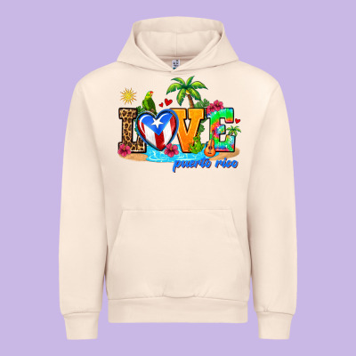 Love Puerto Rico Urban Hoodie Designed By Adodesignshop