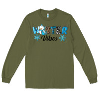Army Green winter vibes Long Sleeve Tee - RanaPortraitStore