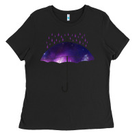 Black Rain Purple Ladies Tee - trangStudio