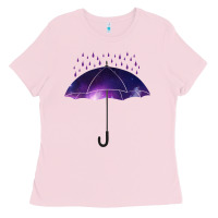 Bubblegum Pink Rain Purple Ladies Tee - trangStudio