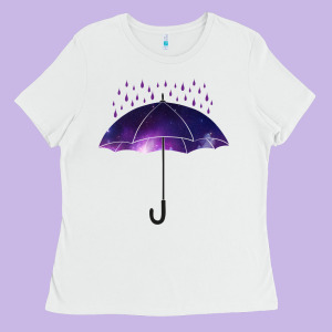 Rain Purple Ladies Tee Designed By Trangstudio