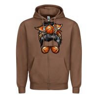 Chestnut basketball mom Zipper Hoodie - RacoonDesign