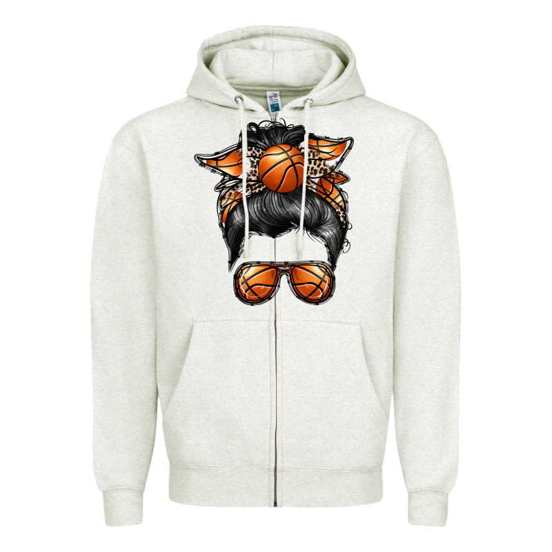 Basketball Mom Zipper Hoodie by RacoonDesign | Teevron