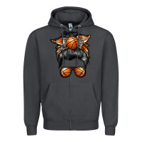 Smoke basketball mom Zipper Hoodie - RacoonDesign