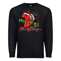 Black my first christmas african girl Premium Sweatshirt - BarkalooDesign