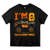 Black i'm six this is how i roll monster truck birthday Heavy Core Tee - Jasminsmagicworld