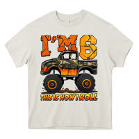 Cream i'm six this is how i roll monster truck birthday Heavy Core Tee - Jasminsmagicworld